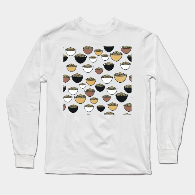 Bowls of Chili Pattern Long Sleeve T-Shirt by WalkSimplyArt